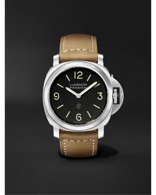 Panerai Luminor Base Logo Hand-Wound 44mm Stainless Steel and Suede Watch Ref. No. PAM01086