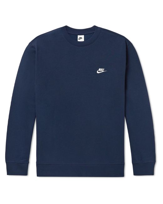 Nike NSW Logo-Embroidered Cotton-Blend Jersey Sweatshirt