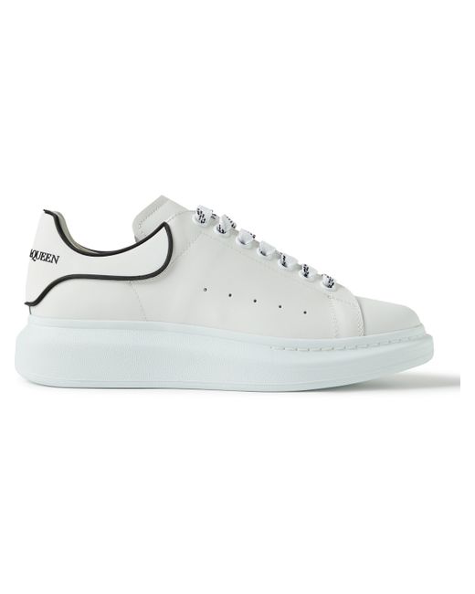 Alexander McQueen Exaggerated-Sole Rubber-Trimmed Leather Sneakers
