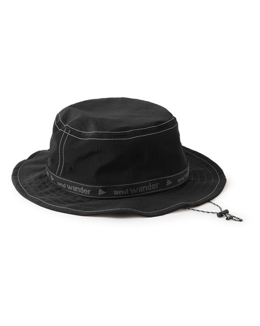 And Wander JQ Tape Nylon-Ripstop Bucket Hat