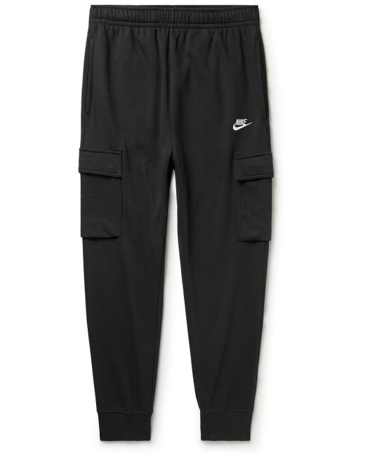 Nike Sportswear Club Slim-Fit Tapered Cotton-Blend Jersey Cargo Sweatpants
