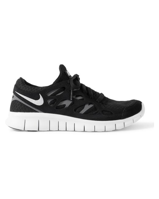 Nike Free Run 2 Suede and Rubber-Trimmed Mesh Running Sneakers