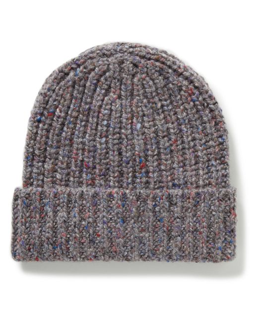 Johnstons of Elgin Ribbed Donegal Cashmere Beanie
