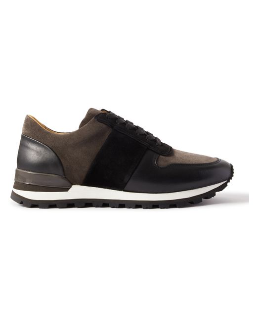 Mr P. Mr P. Panelled Suede and Leather Sneakers