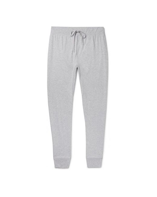 Handvaerk Slim-Fit Tapered Mélange Pima Cotton-Jersey Pyjama Trousers