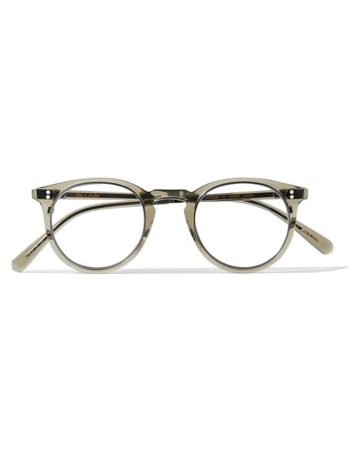 Mr Leight Crosby C Round-Frame Acetate and White Gold-Plated Optical Glasses