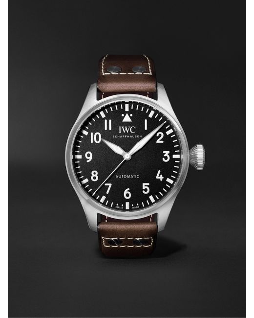 Iwc Schaffhausen Big Pilots Automatic 43mm Stainless Steel and Leather Watch Ref. No. IW329301