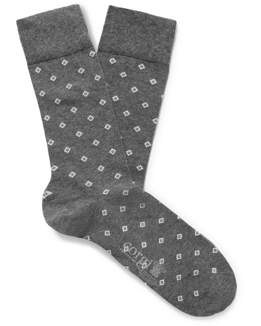 Kingsman Cotton-Blend Jacquard Socks