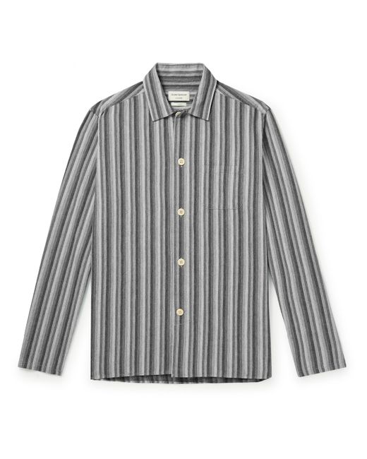 Oliver Spencer Loungewear Striped Cotton Pyjama Shirt