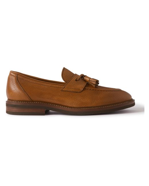 Brunello Cucinelli Full-Grain Leather Tasseled Loafers