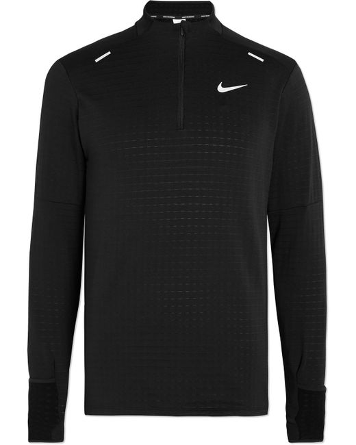 Nike Running Repel Fleece-Trimmed Therma-FIT Half-Zip Running Top