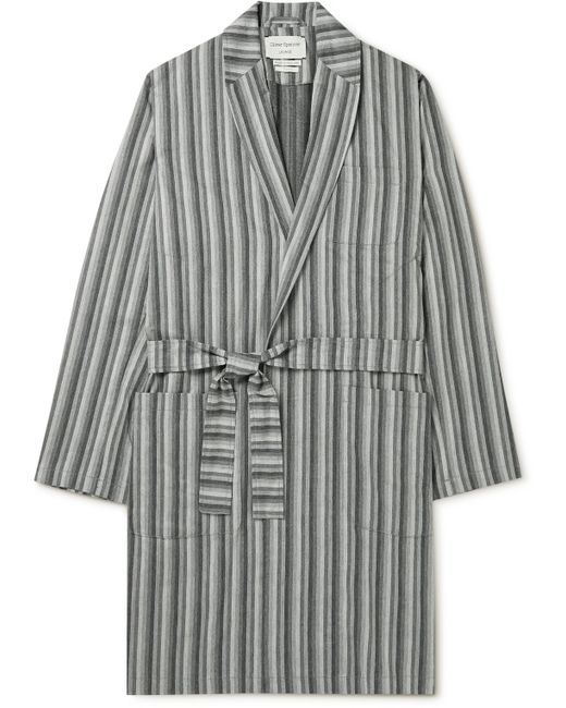 Oliver Spencer Loungewear Striped Cotton Robe