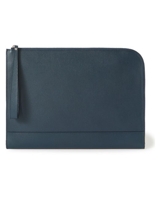 Valextra Cross-Grain Leather Document Pouch
