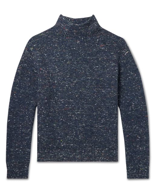 Mr P. Mr P. Ribbed Donegal Merino Wool-Blend Sweater