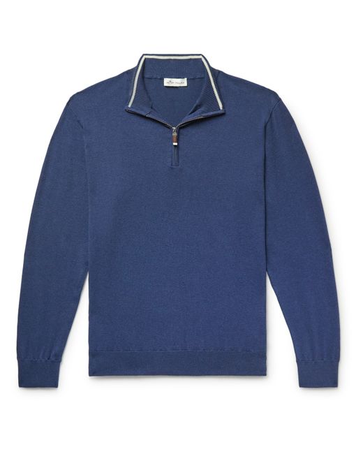 Peter Millar Crest Cotton-Blend Half-Zip Sweater