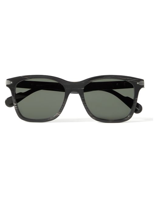 Purdey The Weekender Square-Frame Horn Sunglasses
