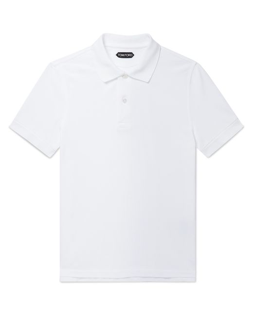 Tom Ford Slim-Fit Logo-Embroidered Cotton-Piqué Polo Shirt