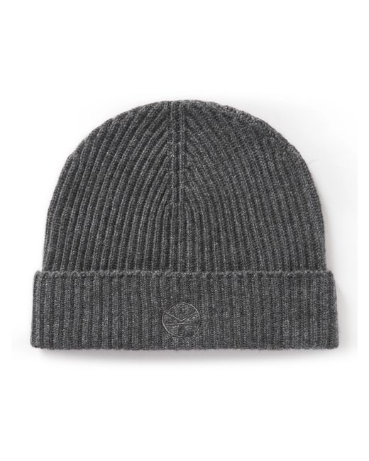 Kingsman Logo-Embroidered Ribbed Cashmere Beanie