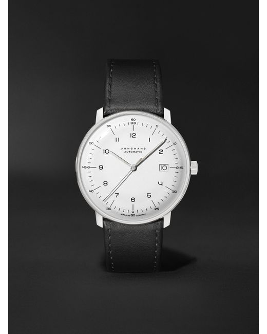 Junghans Max Bill Automatic 38mm Stainless Steel and Leather Watch Ref. No. 027/4700.02