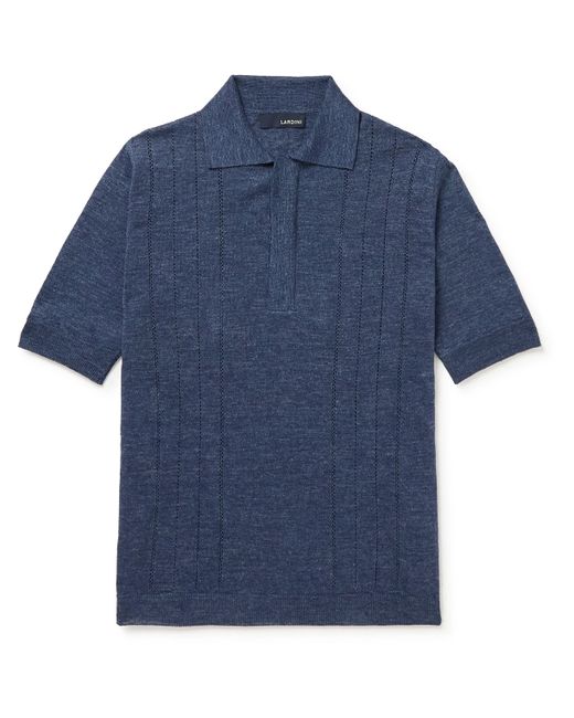 Lardini Knitted Linen Polo Shirt