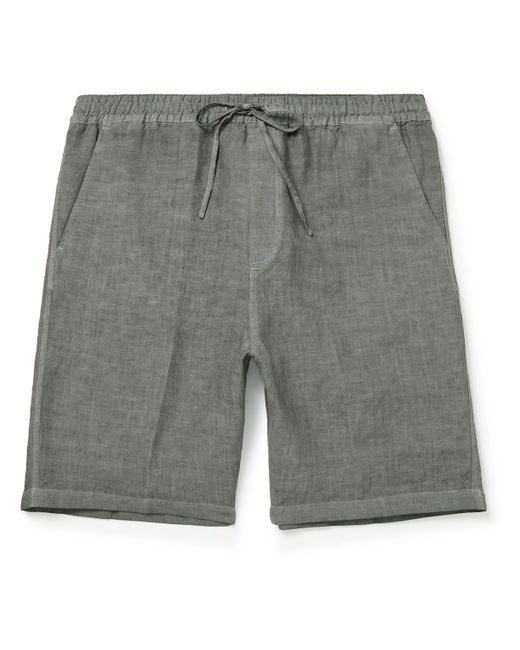 120% 120 Straight-Leg Linen-Gauze Drawstring Bermuda Shorts