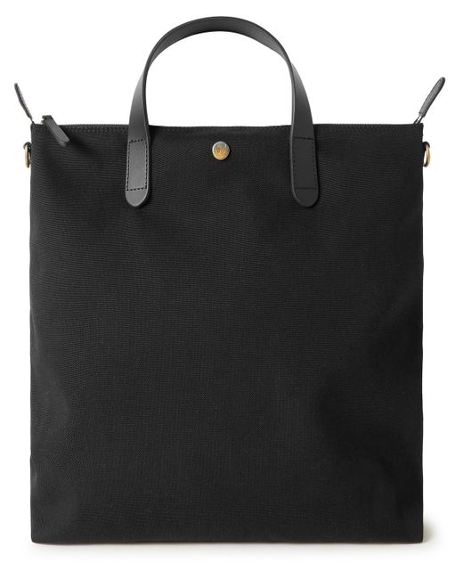Mismo Leather-Trimmed Canvas Tote Bag