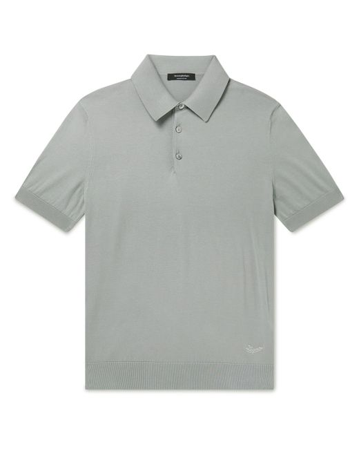 Ermenegildo Zegna Logo-Embroidered Cotton Polo Shirt