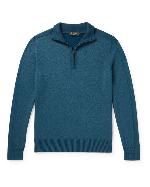 Loro Piana Half-Zip Cashmere and Silk-Blend Sweater