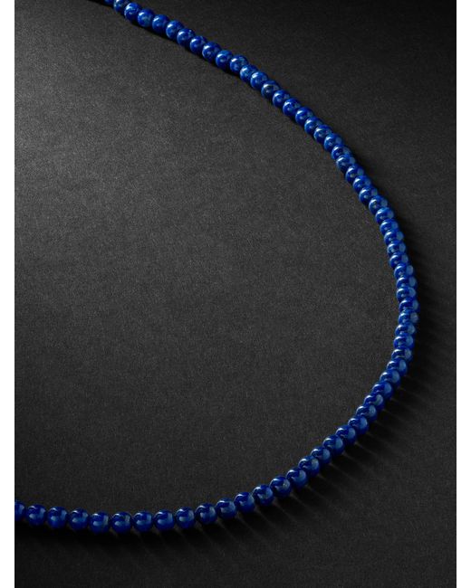 Mateo Gold Lapis Lazuli Beaded Necklace