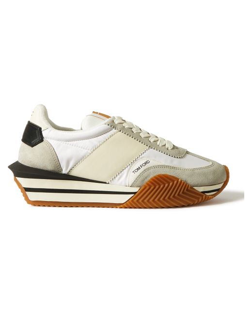 Tom Ford James Rubber-Trimmed Leather Suede and Nylon Sneakers