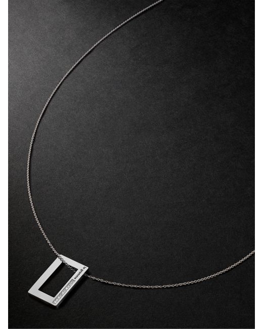 Le Gramme 3.4g Sterling Diamond Pendant Necklace