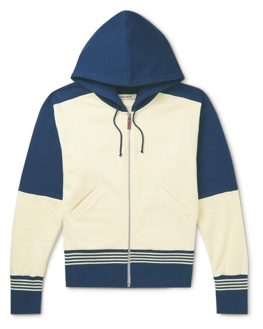 Wales Bonner Stereo Colour-Block Cotton-Jersey Zip-Up Hoodie