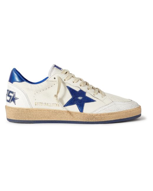 Golden Goose Ball Star Distressed Leather Sneakers