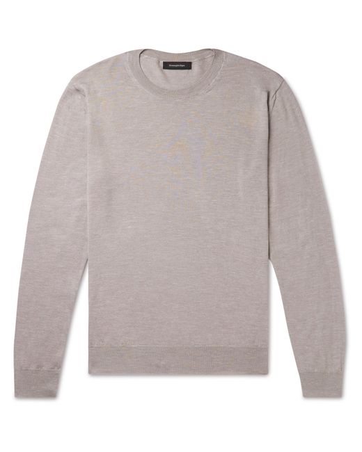 Ermenegildo Zegna Silk Cashmere and Linen-Blend Sweater