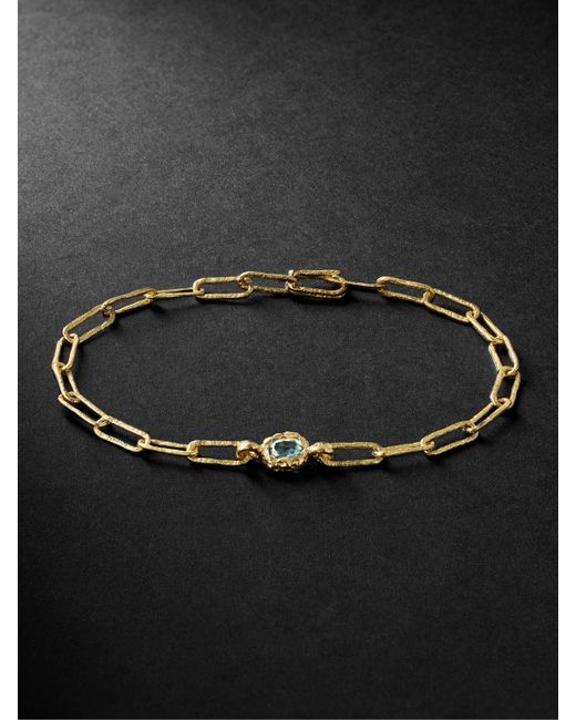 Healers Fine Jewelry Recycled Aquamarine Chain Bracelet