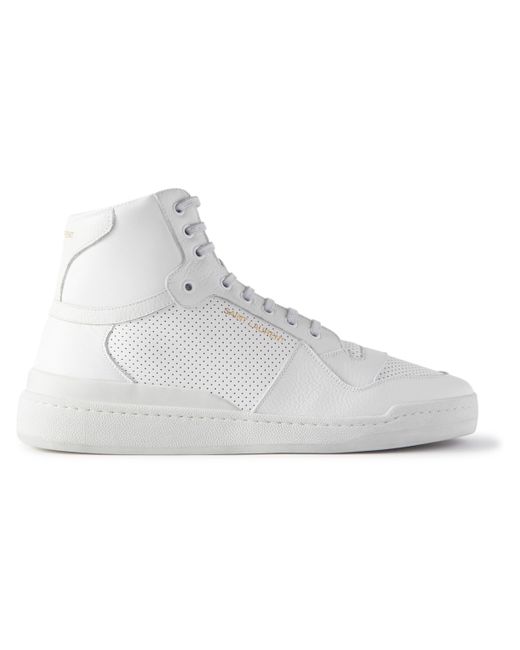 Saint Laurent SL/24 Perforated Leather High-Top Sneakers