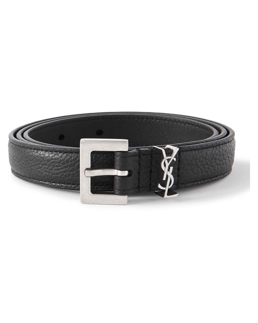 Saint Laurent 2cm Full-Grain Leather Belt