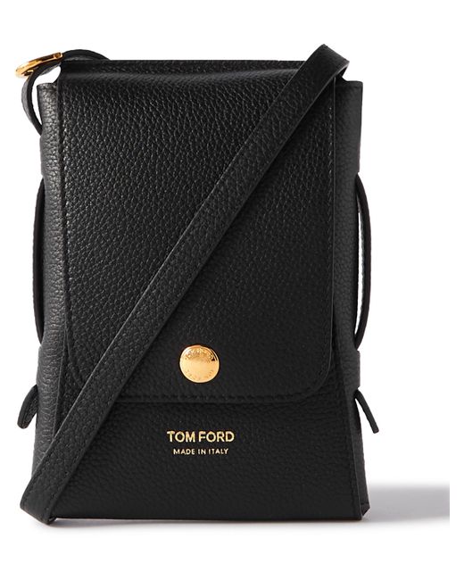 Tom Ford Pebble-Grain Leather Messenger Bag