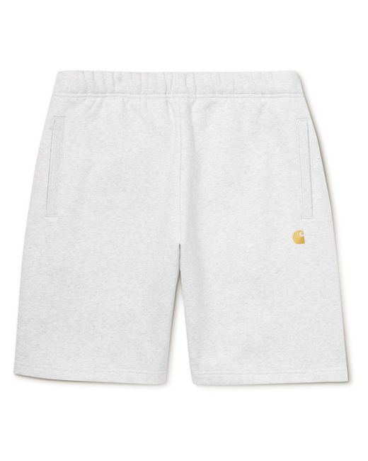 Carhartt Wip Chase Straight-Leg Logo-Embroidered Cotton-Blend Jersey Shorts