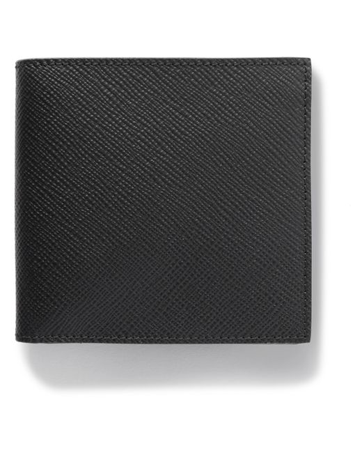 Smythson Panama Cross-Grain Leather Billfold Wallet