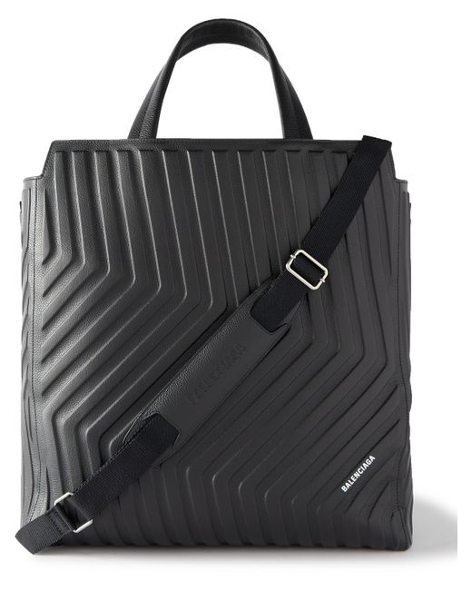 Balenciaga Car Medium North-South Embossed Full-Grain Leather Tote Bag