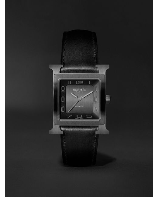 Hermès timepieces Heure H Large Automatic 30.5mm Titanium Watch Ref. No. W054131WW00