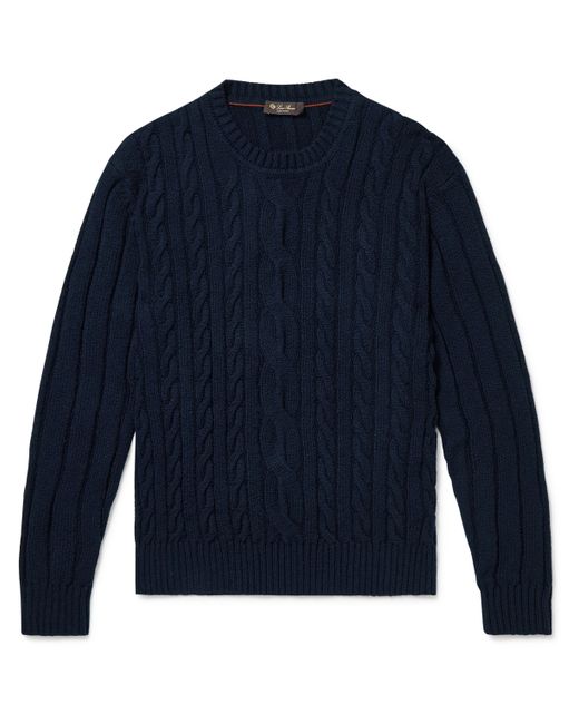 Loro Piana Slim-Fit Cable-Knit Cotton Sweater