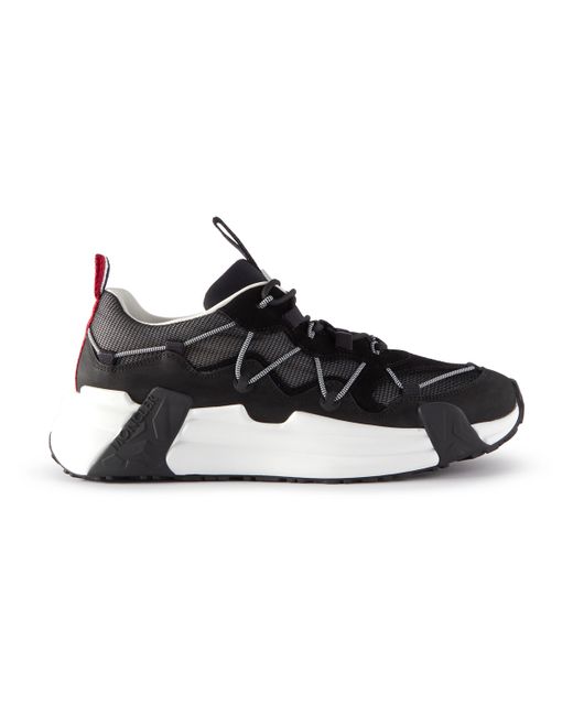 Moncler Compassor Mesh-Trimmed Nubuck and Suede Sneakers