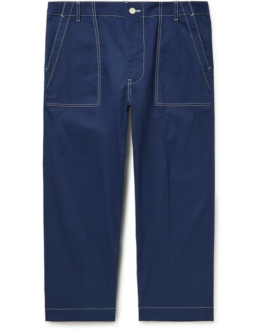 Moncler Straight-Leg Logo-Appliquéd Cotton-Blend Twill Trousers