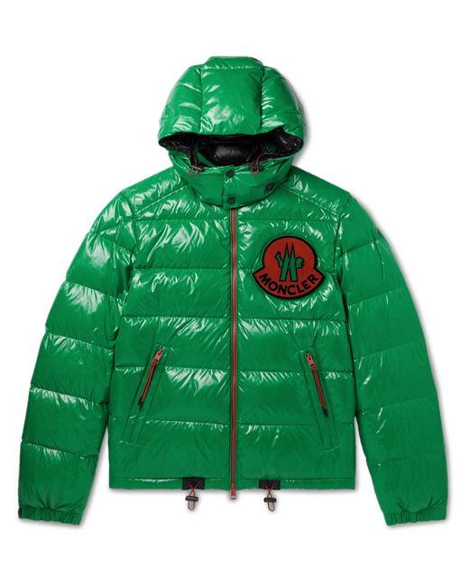 Moncler Genius Moncler 1952 Haggi Logo-Appliquéd Quilted Recycled Glossed-Shell Hooded Down Jacket