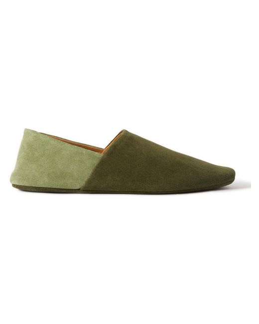 Mr P. Mr P. Collapsible-Heel Two-Tone Suede Travel Slippers
