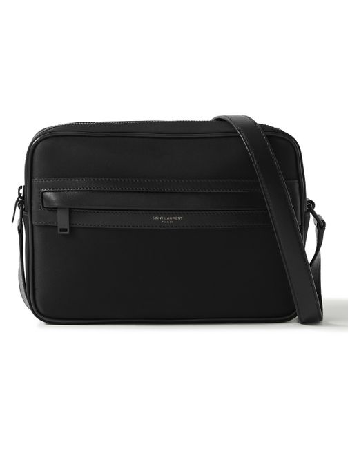 Saint Laurent Camp Leather-Trimmed ECONYL Messenger Bag