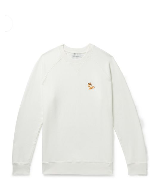 Maison Kitsuné Chillax Fox Logo-Appliquéd Cotton-Jersey Sweatshirt
