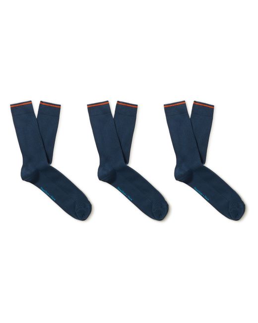 Hamilton & Hare Three-Pack Cotton-Blend Socks